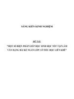 SKKN Một số biện pháp giúp HS học tốt bài văn dạng bài kể ngắn lớp 2