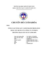 Nâng cao năng lực cạnh tranh trong đấu thầu xây dựng của Công ty cổ phần thương mại và sản xuất Linh Sơn