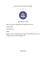 Tổ chức lực lượng bán hàng của doanh nghiệp thương mại. liên hệ thực tiễn công tác tổ chức lực lượng bán hàng ở một doanh nghiệp cụ thể.