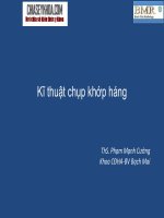 Bài giảng Kỹ thuật chụp khớp háng  ThS. Phạm Mạnh Cường