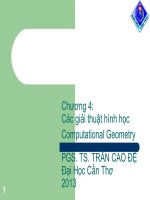 Bài giảng Phân tích và Thiết kế giải thuật nâng cao: Chương 4  PGS.TS. Trần Cao Đệ