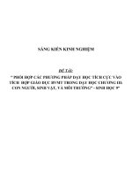 SKKN Phối hợp các phương pháp dạy học tích cực vào tích hợp giáo dục bảo vệ môi trường trong chương III Con người, dân số và môi trường-Sinh học 9