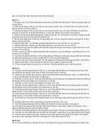 BỘ  CÂU HỎI THI HỌC PHẦN SINH HỌC DI TRUYỀN