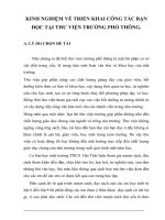 SKKN về việc triển khai công tác bạn đọc tại thư viện trường phổ thông