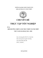 Định hướng chiến lược phát triển ngành thép Việt Nam giai đoạn 2011-2020