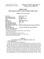 Báo cáo thực tâp sư phạm thể chất.