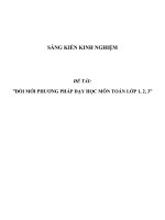 SKKN Đổi mới phương pháp dạy học môn Toán lớp 1, 2, 3