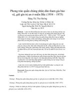 Phong trào quần chúng nhân dân tham gia bảo vệ, giữ gìn trị an ở miền Bắc (1954 – 1975)