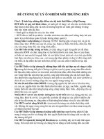 đề cương xử lý ô nhiễm môi trường biển