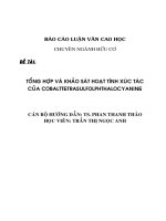 TỔNG HỢP VÀ KHỎA SÁT HOẠT TÍNH XÚC TÁC CỦA COBALTTETRASULFOLPHTHALOCYANINE.DOC