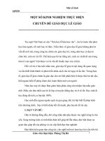 Sáng kiến kinh nghiệm MỘT SỐ KINH NGHIỆM THỰC HIỆN CHUYÊN ĐỀ GIÁO DỤC LỄ GIÁO