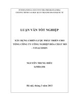 Xây dựng Chiến lược phát triển kinh doanh của Tổng công ty công nghiệp hóa chất mỏ - VINACOMIN