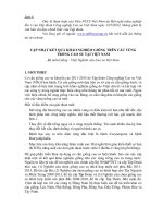 KHẢO NGHIỆM GIỐNG CAO SU TẠI CÁC VÙNG TRỒNG CỦA VIỆT NAM