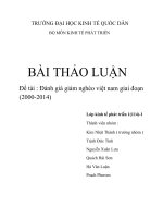 Đề tài: Đánh giá giảm nghèo Việt Nam giai đoạn 2010 – 2014