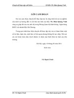 Nghiên cứu đổi mới phong cách phục vụ tại tại Ngân Hàng Đầu Tư và Phát Triển Việt Nam chi nhánh Bắc Hải Dương trong điều kiện mở cửa thị trường tài chính với sức ép cạnh tranh do các ngân hàng Nước Ngoài