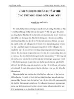 sáng kiến kinh nghiệm chuẩn bị tâm thế cho trẻ mẫu giáo lớn vào lớp 1