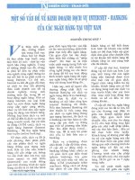 Một số vấn đề về kinh doanh internet banking của các ngân hàng tại việt nam