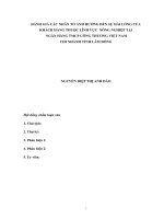 Đánh Giá Các Nhân Tố Ảnh Hưởng Đến Sự Hài Lòng Của Khách Hàng Thuộc Lĩnh Vực Nông Nghiệp Tại Ngân Hàng Tmcp Công Thương Việt Nam Chi Nhánh Tỉnh Lâm Đồng