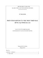 đề cuong- Phân Tích Lợi Ích Của Việc Phát Triển Chuổi Cung Ứng Rau Rừng Tại Tỉnh Gia Lai