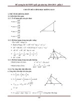 Đề cương ôn thi THPT quốc gia năm học 20142015  phần 3