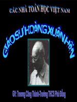 Nhà toán học Hoàng Xuân Hãn