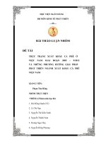 Thực trạng xuất khẩu cà phê của việt nam và giải pháp