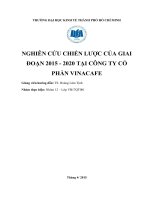 NGHIÊN CỨU CHIẾN LƯỢC CỦA GIAI ĐOẠN 2015 - 2020 TẠI CÔNG TY CỔ PHẦN VINACAFE