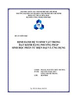 Định Danh hệ vi sinh vật trong hạt Kefir bằng phương pháp sinh học phân tử hiện đại và ứng dụng