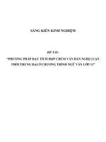 SKKN Phương pháp dạy tích hợp chùm văn bản nghị luận thời trung đại ở chương trình Ngữ văn lớp 11