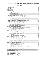 tiểu luân tâm lý học sư phạm Phương pháp dạy học hiệu quả