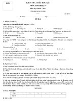 Đề kiểm tra 1 tiết kì 1