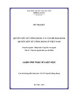 Quyền xét xử công bằng và vấn đề bảo đảm quyền xét xử công bằng ở Việt Nam