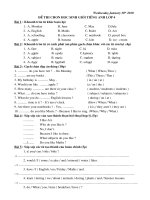 đề tiếng anh lớp 4 ( số 1)