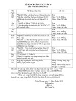 KẾ HOẠCH CÔNG TÁC TUẦN 26
