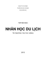 Tập bài đọc Nhân học du lịch: Phần 1  TS. Trương Thị Thu Hằng (ĐH KHXHNV TP.HCM)
