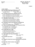 đề kiểm tra 1 tiết kì I