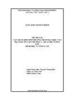 Vận dụng đổi mới phương pháp dạy học vào dạy bài  Ôn tập chương III - Quan hệ vuông góc Hình học 11 Nâng cao