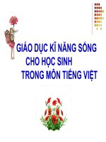 Tập huấn Giáo dục KNS dạy môn Tiếng Việt cho HS tiểu học