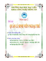 Quan li sinh vien Dai Hoc Bac Lieu