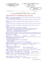 Đề Thi thử đại học của ĐH KHTN  +Đáp án