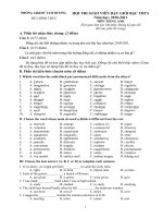 Đề thi GVG Tam Dương 2011 môn anh