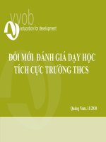 Đổi mới đánh giá dạy học tích cực