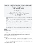 Đảng bộ tỉnh Hòa Bình lãnh đạo sự nghiệp giáo dục phổ thông từ năm 2000 đến năm 2010