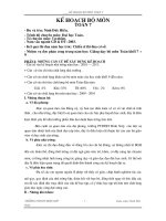 KẾ HOẠCH BỘ MÔN TOÁN 7 ĐẦY ĐỦ