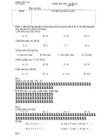 Phiếu HT toán Tuần 2 mới nhất