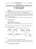 xác định nội lực trong hê phẳng tĩnh định chịu tải trọng bất định