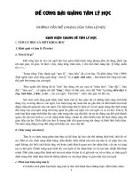 Đề cương bài giảng Tâm lý học