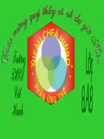 Tiet 50: Dieu che Hidro - Phan ung the