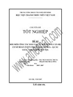 Đổi mới công tác đào tạo và bồi dưỡng cán bộ Đoàn cơ sở ở ĐTN Phường Quan Hoa – Quận Cầu Giấy.