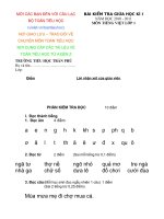 Đề Tiếng Việt lớp 1